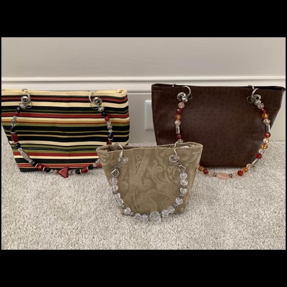 💼 Beaded Handle Purse / Tote ~ Brand New - Picture 4 of 4